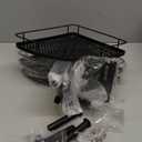 SWTYMIKI Corner Shower Caddy Standing - 3 Tier Rustproof Metal Shower Organizer Stand with Soap Holder and 4 Hooks, Freestanding Floor Shower Storage Stands for Bathroom, Black