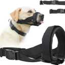 Barkless Dog Muzzle, Soft Padded Comfy Muzzle for Biting and Chewing, Adjustable Muzzle for Small Dogs Corgi, Labrador, Allows Drinking and Panting, S