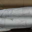 Hotel Grand Oversized King Size White Goose Feather Down Fiber Comforter | 100% Cotton Cover All Season Duvet Insert, Medium Warmth Hotel Luxury Bedding Comforter with 8 Corner Tabs, White 108x98 Inch