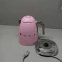 SMEG 50's Retro Style Electric Water Kettle with Automatic Shutoff, Removable Base, and Water Indicator, KLF03PKUS, Pink