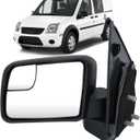 Left Driver Side Mirror Compatible with 2011-2013 Ford Transit Connect Left Side Rear Door Mirror with Manual Folding Textured Black BT1Z17683A