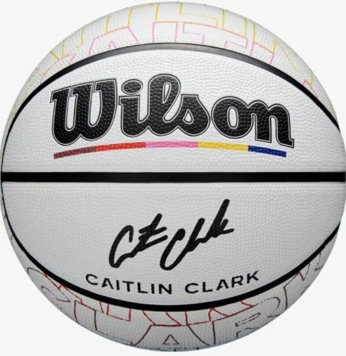 WILSON Caitlin Clark x WNBA Oasis Basketball - Multicolored/White, Size 7-29.5"