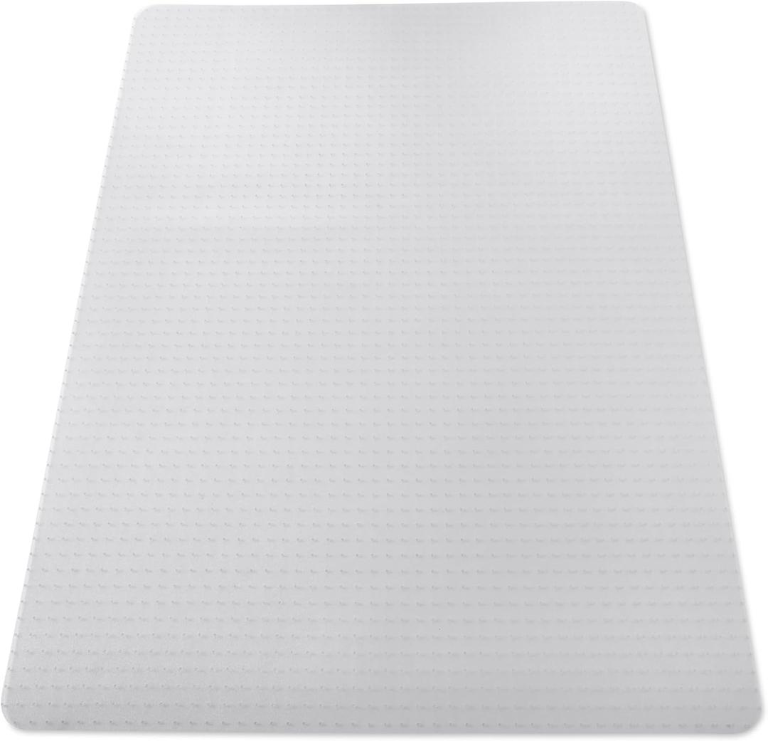 Amazon Basics Office Chair Mat for Low Pile Carpeted Floors, Clear Plastic with Studded Grips, 46" x 60", for Home or Office
