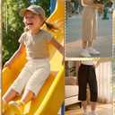Oakgarden 4 Pack Girls' Capri Pants, 4-Color, 11-12 Years