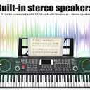 61 Key Keyboard Piano, Portable Electronic Keyboard Piano for Beginners with Speakers, Microphone, Sheet Music Stand, 100 Voices, 100 Rhythms, Digital Music Keyboard for Teen