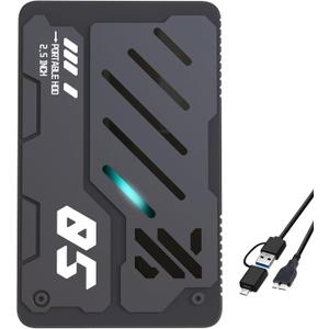 Ultra Slim Portable External Hard Drive USB 3.0 HDD Storage for PC, Laptop, Mac, Xbox one, PS4, PS5 (1TB)