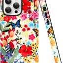 Bonoma Case for iPhone 16 Pro Max, Flower Cluster Phone Case for Girls Women Compatible with Magsafe, Hybrid Scratch Resistant Shockproof Protection Cover for iPhone 16 Pro Max