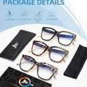 JM Oversized Reading Glasses for Women - Square Stylish Readers for Woman Men/W Blue Light Blocking Trendy Womens Reader +2.75
