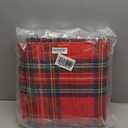 2 Pcs Christmas Buffalo Plaid Fabric Buffalo Checked Cloth Yarn-Dyed Red Black Tartan Gingham Craft Fabric for Sewing DIY Xmas Festival Decorations (28 x 36 Inch)