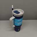 Owala Stainless Steel Triple Layer Insulated Travel Tumbler with Spill Resistant Lid, Straw, and Carry Handle, BPA Free, 40 oz, Dark Blue (Saltwater Starfish) (40 Ounces (Pack of 1))