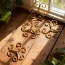 Iron Plant Stem Support, 4Pcs Reusable Sturdy Plant Supports for Indoor Plants Lightweight Plants Accessories Indoor for Bamboo Multi-Stemmed Flowers Thriving Growth