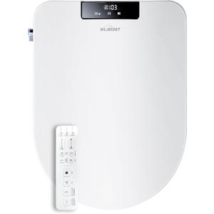Smart Toilet Bidet Seat, Electric Bidet Seat with Oscillating Cleaning, Heated Toilet Seat, Adjustable Temperature and Pressure, Wireless Remote Control, Slow Close Toilet Seat & Lid, Elongated