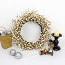 Yawwind 20 Inches White Winter Wreath Winter Wreaths for Front Door White Berry Wreath for Farmhouse Indoors Outside Kitchen Wall Porch Christmas Winter