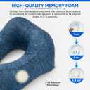 W.S. Sells Travel Neck Pillows for Airplanes - Pure Memory Foam with Ergonomic Design & Breathable Fabric - Travel Pillows for Airplanes & Cars - Set of Travel Essentials with Sleep Mask & Ear Plugs