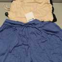 Neer 3 Pack Bermuda Shorts for Women Wide Leg High Waisted Drawstring Gym Lightweight Baggy Shorts with Pockets(Black, Denim Blue, Apricot,XL)