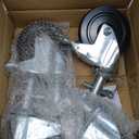 HOLKIE Scaffolding Caster Wheels 5 inch Dual Locking Casters Set of 4, 1" Round Stem Swivel Castor, 1190 lbs Load Capacity, Industrial Heavy Duty Replacement Castors