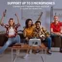 RHM K222 Karaoke Machine for Smart TV with Optical InputUltra-Low Latency, 3-Mic Support, 90FT Range, 70W Rich Stereo Sound, Voice Beautifier, Bluetooth/RCA, Perfect for Family Parties