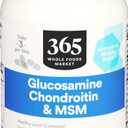365 by Whole Foods Market, Glucosamine Chondroitin and MMS, 120 Capsules Exp Date: 10/2027