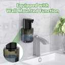 Wall Mounted Automatic Soap Dispenser 13.5oz/400ml Rechargeable Foaming Soap Dispenser Touchless for Hand Dish, IPX5 Waterproof for Bathroom/Kitchen/Washroom, Black