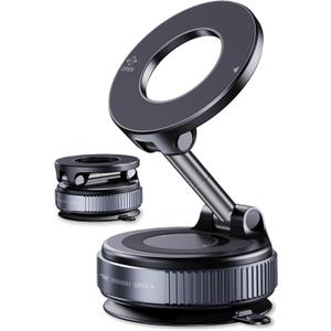 Magnetic Phone Holder for Car,Vacuum Suction Cup Phone Mount,Magsafe Car Mount for iPhone, No Need Charge,Folding Holder for iPhone and Android