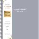 2 x Monthly Planner 2026-2028 - 2 Year Planner from July 2026 to June 2028, 8.5'' x 11'', 2026-2027 Monthly Planner with Monthly Tabs, Pocket (Grey)