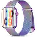 Zedoli Compatible with Apple Watch Bands 44mm 45mm 42mm 46mm 49mm for Men Women, Stainless Steel Magnetic Milanese Loop Metal Mesh Strap for iWatch Series 11 10 9 8 7 6 5 4 3 2 1 SE Ultra, Colorful