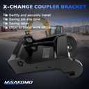 X-Change Coupler Bracket Quick Attach Mini Excavator Attachment Compatible with Bobcat E Series Black-Coating Steel Attach Coupler