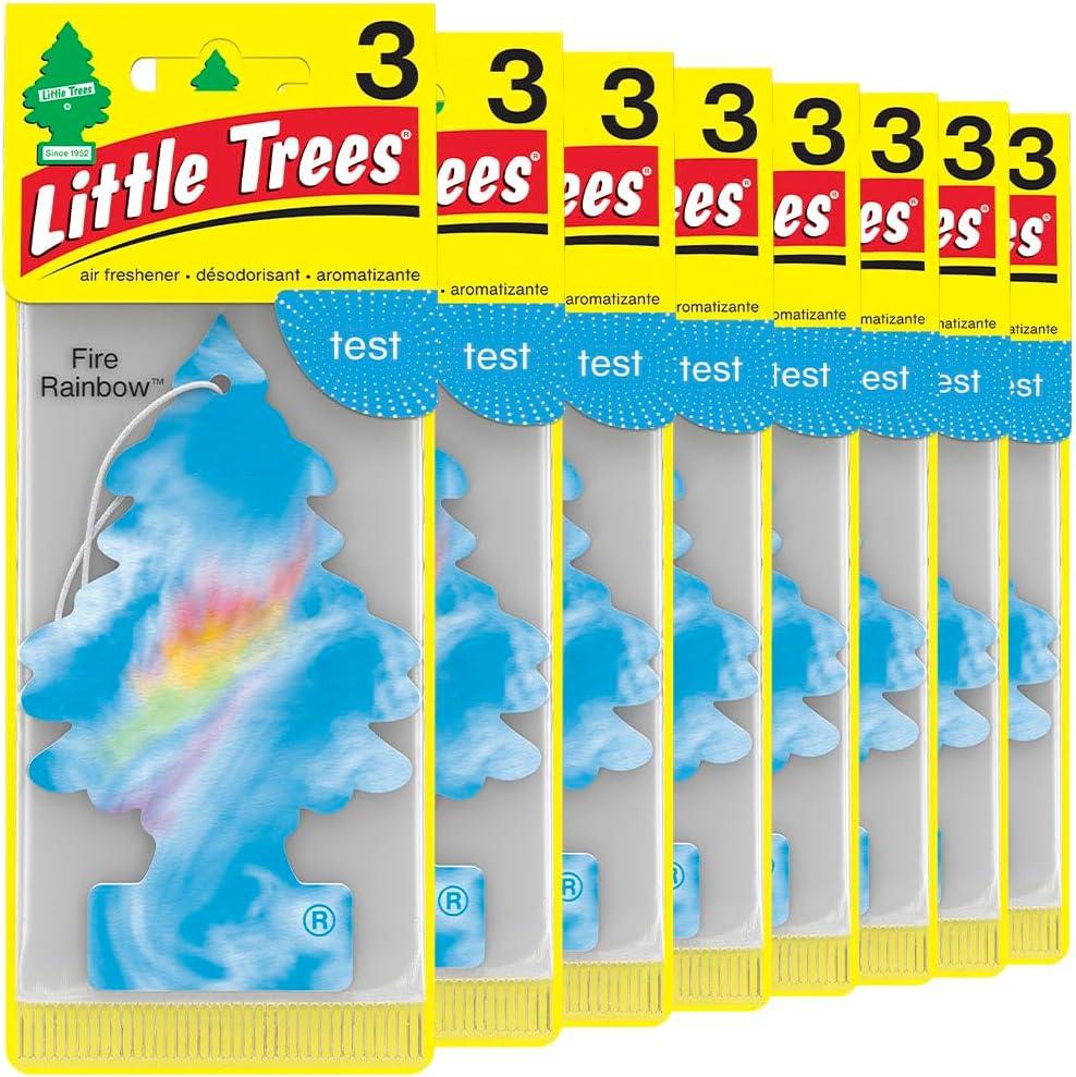 LITTLE TREES Car Air Freshener | Hanging Tree Provides Long Lasting Scent for Auto and Home | Fire Rainbow, 21 Air Fresheners
