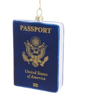 Glass Passport Ornament