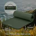 Retrospec Solana Yoga Mat 1" Thick w/Nylon Strap for Men & Women - Non Slip Exercise Mat for Home Yoga, Pilates, Stretching, Floor & Fitness Workouts