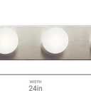 Kichler Linear Bath 4-Light Bathroom Vanity Light, Brushed Nickel, 24"
