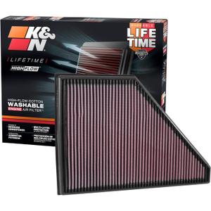 K&N High-Flow Original Lifetime Engine Air Filter: Increase Power: Premium, Washable: Compatible with 2017-2025 Subaru/Toyota: BRZ, 86, GR86, 33-5056