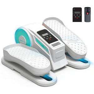 WithStar Under Desk Elliptical Machine, Electric Seated Pedal Exerciser for Seniors & Home Office, Whisper Quiet Motorized Leg Exerciser with 12 Adjustable Speeds, Low Impact Recovery Workout (White)