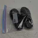 Hiking Sandals for Womens, Comfortable Walking Flip Flop Sandals with Arch Support, Athletic Sandals with Hook and Loop Straps for Beach Vacation Adventure (6, Black)