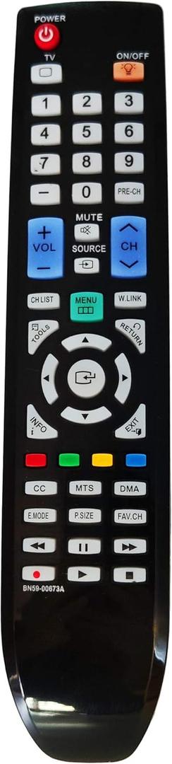 INTECHING TV Remote Control for Samsung LN22A650, LN32A650A1F, LN40A650A1F, LN46A650A1F, LN46A850S1F, LN52A650A1F, PL50A650T1F, PL58A650T1F, PN50A650T1F, PN58A650T1F, PN63A650T1F