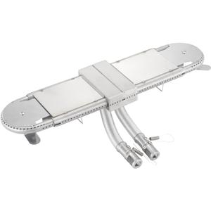 Universal Grill Replacement BBQ Adjustable Bar Burner Oblong Tube Burner for Brinkmann and Other Gas Grills, Extends from 15" up to 22 1/4", 1 Pack KA894