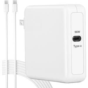 MacBook USB C Charger for MacBook Air/MacBook Pro/Mac Charger USB C Laptop Chargers, 96W Mac Book Pro Charge Block, USBC Computer Power Adapter, Included Type C Cable