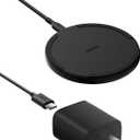 Belkin Wireless Charging Pad 15W - Qi Charger, Charging Station for Apple iPhone 17, iPhone 16/15/14 Series, AirPods, Samsung Galaxy S25, Galaxy S24, Pixel 10 - Power Supply and Cable Included - Black