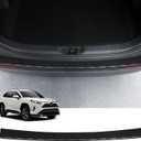 Exterior Rear Bumper Protector for Toyota RAV4 2025 2024 2023 2022 2021 2020 2019 Hybrid, Prime (PHEV) Accessories ABS Material Rear Bumper Guard Trunk Sill Protector (Black)