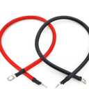 6 AWG Battery Cable 1FT 6 Gauge Pure Copper Battery Inverter Cables with 5/16 in Lugs Both Ends Power Inverter Wire Set for Automotive Solar Power Inverter Marine Boat RV Car Motorcycle (1FT)