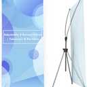 X Banner Stand Adjustable Fits Any Banner Size Width 23" to 32" and Height 63" to 78" with Portable Canvas Bag Ideal for Trade Shows, Advertising,Store Sign, Retail Display Hardware Only
