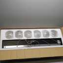 Bathroom Light Fixtures, 6-Light Black and Gold Bathroom Vanity Light, 38 Inch Modern Wall Sconces with Globe Clear Glass Shade, Vanity Lighting Fixtures Over Mirror, VL195-KG-6