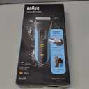 Braun Electric Series 3 Razor with Precision Trimmer, Rechargeable, Wet & Dry Foil Shaver for Men, Blue/Black, 4 Piece