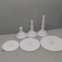 HBlife 3 Pcs Cake Stand, White Cake Stand Set Disc Diameter 8" 10" 12", Perfect Dessert Table Display Set, Cupcake&Cake Stands for Party, Wedding, Birthday, Baby Shower, Anniversary (Metal)