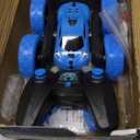 Remote Control Car, RC Cars Toys for Kids Ages 6-12, 4WD Stunt Car with LED Lights & 360 Flips, 2.4GHz, Upgraded USB-C Modular Batteries, 8-10 Year Old Boys Birthday Gift 1-Blue