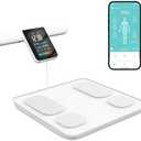 Lepulse Scales for Body Weight and Fat Percentage, 8 Electrode Large Display Smart Scale, Body Composition Monitor, Digital Bathroom Scale, Weight Scale with Muscle Bmi with Report