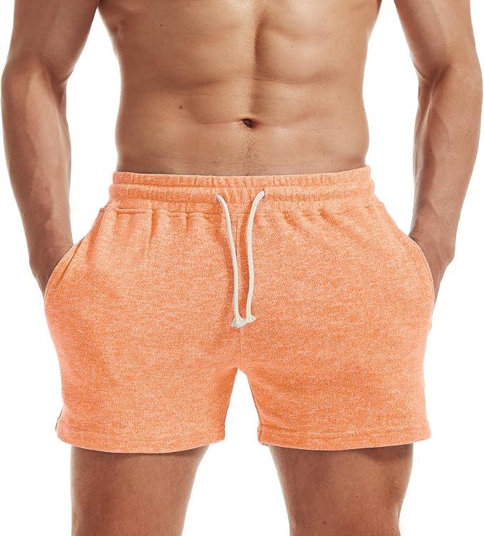 AIMPACT Mens Athletic Sweat Shorts 5 Inch Elastic Waist Casual Pajama Short with Pocket Gym Workout Short Shorts for Men, Size L