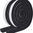 MAGZO Weather Stripping Door Seal 1 Inch W x 1 Inch T, Strong Adhesion and High Resilience Air Conditioner Foam Insulation for Windows, Total Length 13 Feet (6.5ft x 2 Rolls)