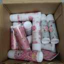 12 Sets Tea Party Favors Mini Hand Cream Lip Balm Bulk Gift Set for Women Wedding Party Favors for Guests Travel Size Hand Lotion Vintage Floral Moisturizing Lip Balm Gifts for Baby Shower