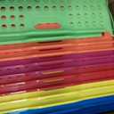 12 Pack Turn in Trays for Classroom, Stackable Plastic Paper Baskets with Handles, Letter Size A4 Teacher Desk Organizer Bins for Classroom Organization (Rainbow Colors)